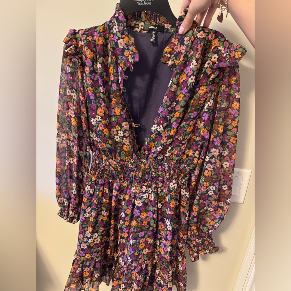 Aqua Floral Dress size Small